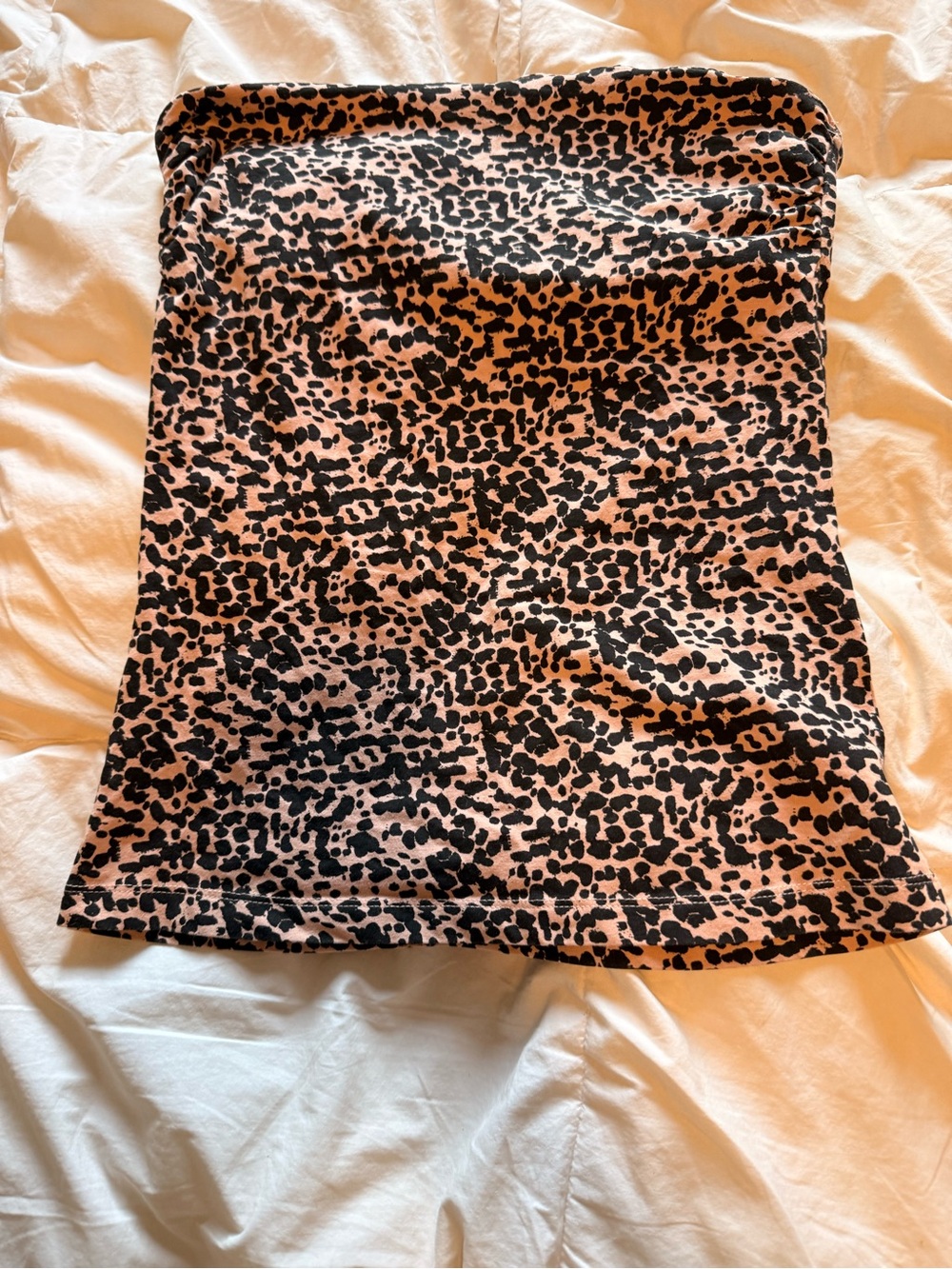 H&M Pink and Black Leopard Print Tube Tank